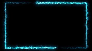 Abstract animated light Neon effect rectangle frame Loop background for presentation video