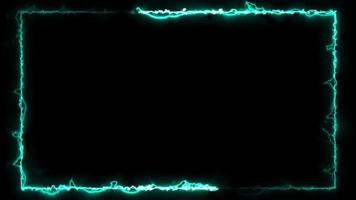 Abstract animated light Neon effect rectangle frame Loop background for presentation video