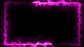 Abstract animated light Neon effect rectangle frame Loop background for presentation video