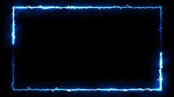 Abstract animated light Neon effect rectangle frame Loop background for presentation video