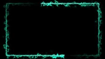 Abstract animated light Neon effect rectangle frame Loop background for presentation video