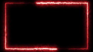 Abstract animated light Neon effect rectangle frame Loop background for presentation video