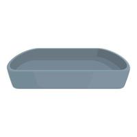 Tray tin icon cartoon vector. Food cook vector