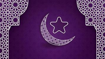 Ramadan Kareem islamic design crescent moon and lantern vector