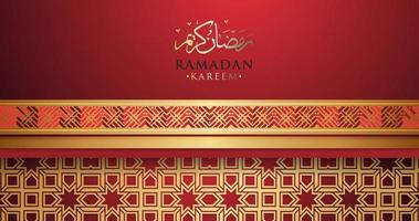 plantilla de fondo de saludo de ramadan kareem vector