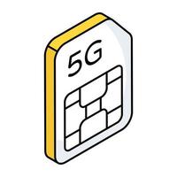 A creative design icon of mobile sim vector