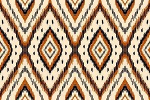 Fabric ikat pattern art. Geometric ethnic seamless pattern traditional. American, Mexican style. vector