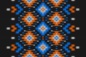 Abstract ethnic ikat background. Geometric seamless pattern in tribal. Fabric Mexican style. vector