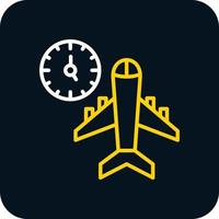 diseño de icono de vector de tiempos de vuelo