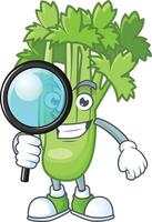Happy celery plant cartoon character vector