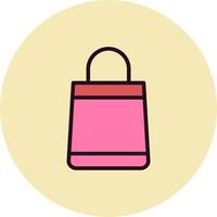 icono de vector de bolsa de compras