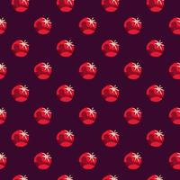 Seamless pattern with tomato. Organic vegetable wallpaper. vector