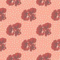 Delicate floral line seamless pattern. Vintage flower background. vector