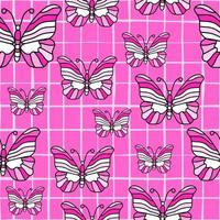 Seamless pattern with stylized butterflies. vector