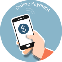 Online payment flat icon PNG