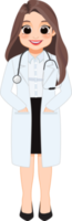 vrouw dokter in uniform clip art, professioneel medisch arbeiders, sublimatie ontwerpen, mascotte PNG