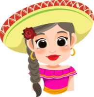 Cinco de Mayo - May 5, federal holiday in Mexico. Cinco de Mayo banner and poster design with mariachi dancers cartoon character png