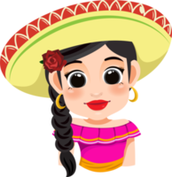 Cinco de Mayo - May 5, federal holiday in Mexico. Cinco de Mayo banner and poster design with mariachi dancers cartoon character png