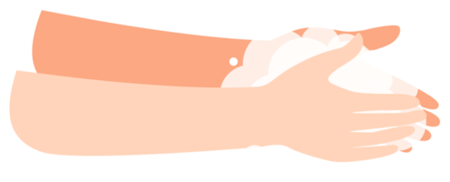 Wash a hand flat icon PNG