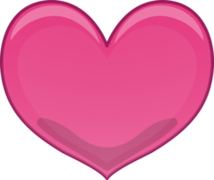 Pink heart cartoon character design png