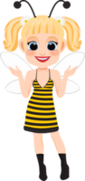 abeja niña dibujos animados personaje png