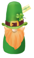 San Patricio muñeca y verde sombrero acuarela estilo png