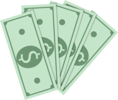 Dollars Banknote Stack. American Money Bill Realistic Money Stacks Concept. Cash Symbol Dollars Flat Icon. png