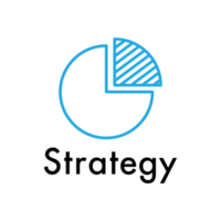 Strategy pie chart line icon, Business concept, Infographic sign PNG