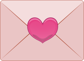 Valentine Element with Love Letter Cartoon Character Design png