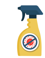 Disinfect Object and Surface Spray Bottle Flat Icon PNG