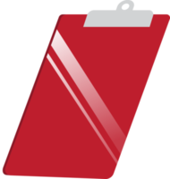 Red clipboard back side flat icon png