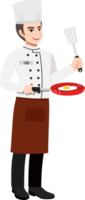 professioneel chef werken karakter ontwerp clip art png