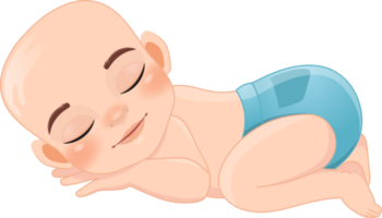 bebê Garoto dormindo desenho animado personagem png
