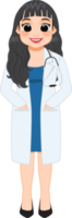 vrouw dokter in uniform clip art, professioneel medisch arbeiders, sublimatie ontwerpen, mascotte PNG