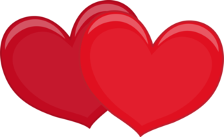 Valentine or Wedding Element with Love Hearts Flat Icon PNG
