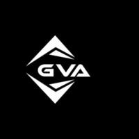 GVA abstract technology logo design on Black background. GVA creative initials letter logo concept. vector