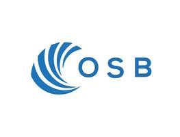 OSB letter logo design on white background. OSB creative circle letter logo concept. OSB letter design. vector