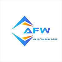 AFW abstract technology logo design on white background. AFW creative initials letter logo concept. vector