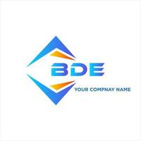 BDE abstract technology logo design on white background. BDE creative initials letter logo concept. vector