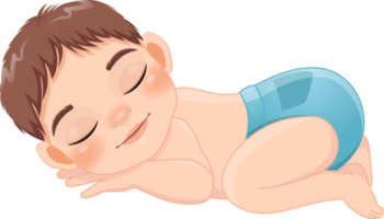 Baby Boy Sleeping Cartoon Character png