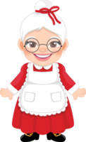 Mrs Claus standing Cartoon Character PNG