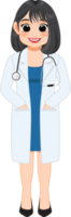 vrouw dokter in uniform clip art, professioneel medisch arbeiders, sublimatie ontwerpen, mascotte PNG