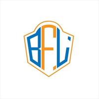 bfl resumen monograma proteger logo diseño en blanco antecedentes. bfl creativo iniciales letra logo. vector
