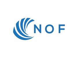 NOF letter logo design on white background. NOF creative circle letter logo concept. NOF letter design. vector