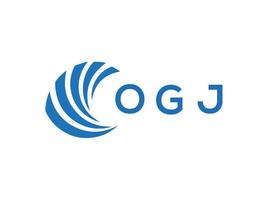 OGJ letter logo design on white background. OGJ creative circle letter logo concept. OGJ letter design. vector