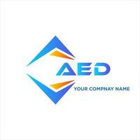 AED abstract technology logo design on white background. AED creative initials letter logo concept. vector