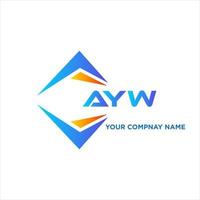 AYW abstract technology logo design on white background. AYW creative initials letter logo concept. vector