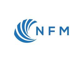 NFM letter logo design on white background. NFM creative circle letter logo concept. NFM letter design. vector