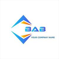 bab resumen tecnología logo diseño en blanco antecedentes. bab creativo iniciales letra logo concepto. vector