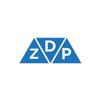 DZP triangle shape logo design on white background. DZP creative initials letter logo concept. vector